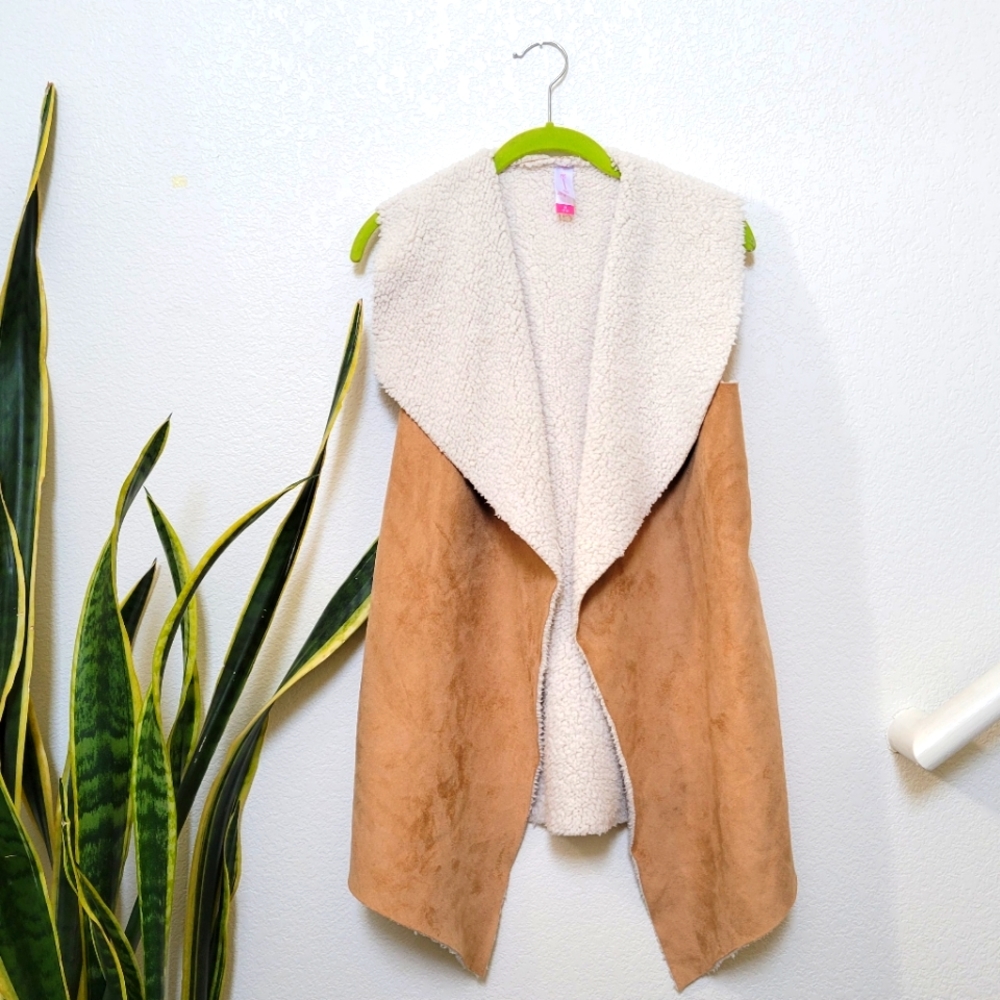 Sherpa-like lined vest